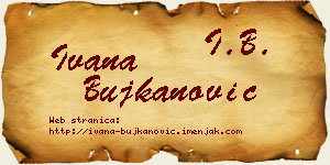 Ivana Bujkanović vizit kartica